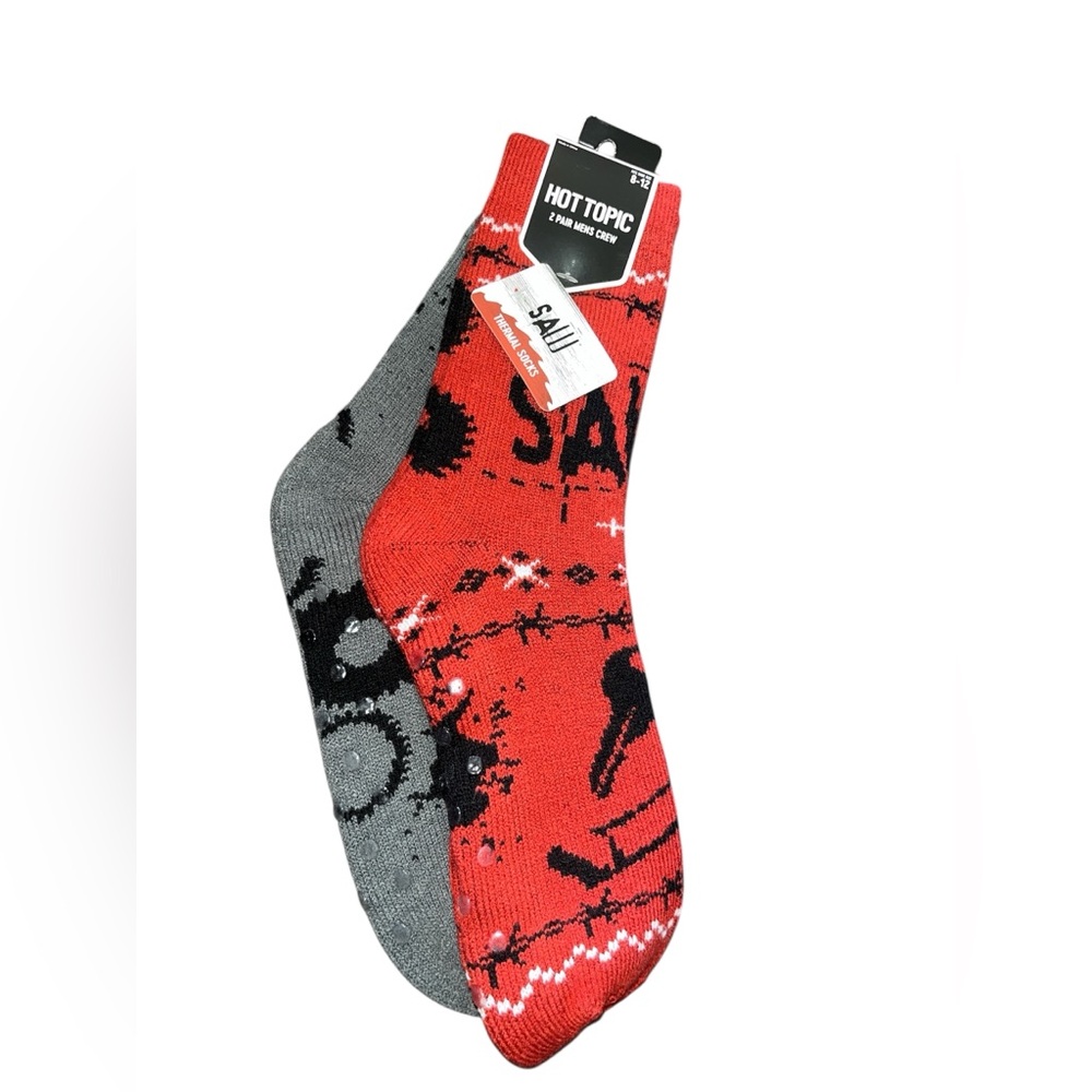 Saw Fair Isle Cozy Thermal Slipper Socks 2 Pair